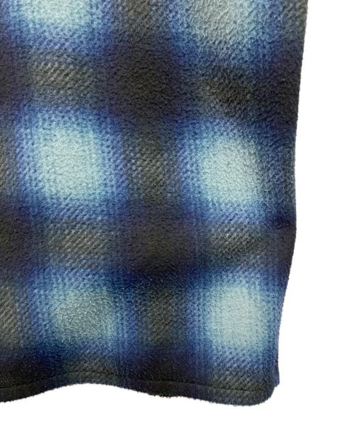 SUPREME（シュプリーム）SUPREME (シュプリーム) Shadow Plaid Fleece Shirt　フリースシャツ ブルー サイズ:Lの古着・服飾アイテム