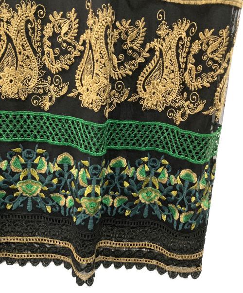 Ameri（アメリ）AMERI (アメリ) 長袖ワンピース ブラック×ベージュ サイズ:Mの古着・服飾アイテム