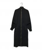 Curensologyカレンソロジー）の古着「ウールダブルフェイスニットワンピース」｜ブラック