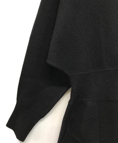 Curensology（カレンソロジー）Curensology (カレンソロジー) ウールダブルフェイスニットワンピース ブラック サイズ:Freeの古着・服飾アイテム