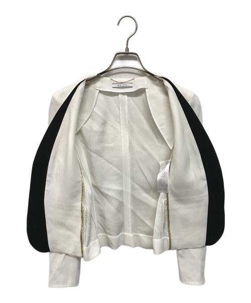 BEIGE（ベイジ）BEIGE (ベイジ) CINDY / ダブルカラージャケット ホワイト サイズ:2の古着・服飾アイテム