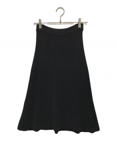 中古・古着通販】HERMES (エルメス) フレアニットスカート ブラック