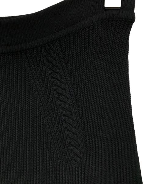 HERMES（エルメス）HERMES (エルメス) フレアニットスカート ブラック サイズ:SIZE 38の古着・服飾アイテム