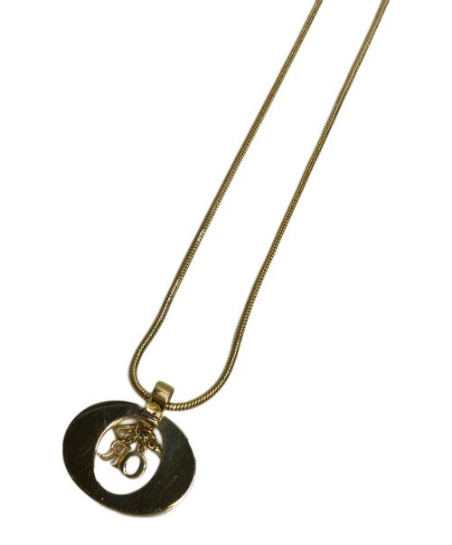 Christian Dior（クリスチャン ディオール）Christian Dior (クリスチャン ディオール) DIORロゴネックレス ゴールドの古着・服飾アイテム