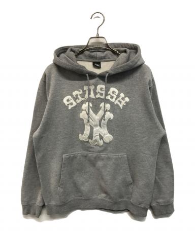 中古・古着通販】stussy (ステューシー) ロゴ刺繍パーカー グレー
