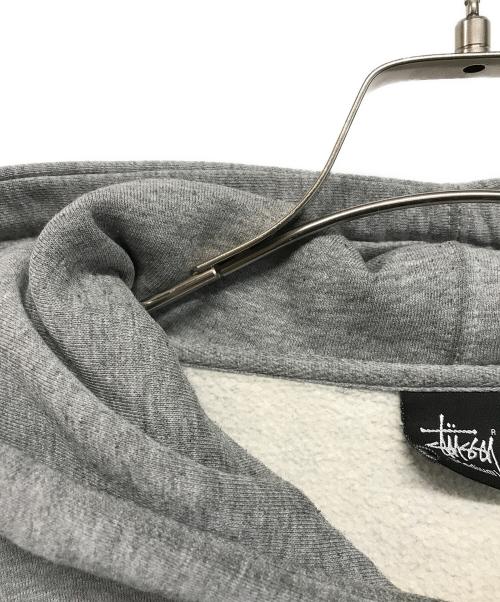 stussy（ステューシー）stussy (ステューシー) ロゴ刺繍パーカー グレー サイズ:Mの古着・服飾アイテム