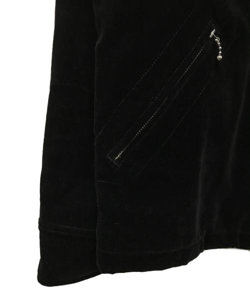 ROLL（ロール）ROLL (ロール) ベルベット中綿ジャケット ブラック サイズ:Lの古着・服飾アイテム