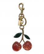 COACHコーチ）の古着「チェリーチャーム」｜ゴールド×ピンク