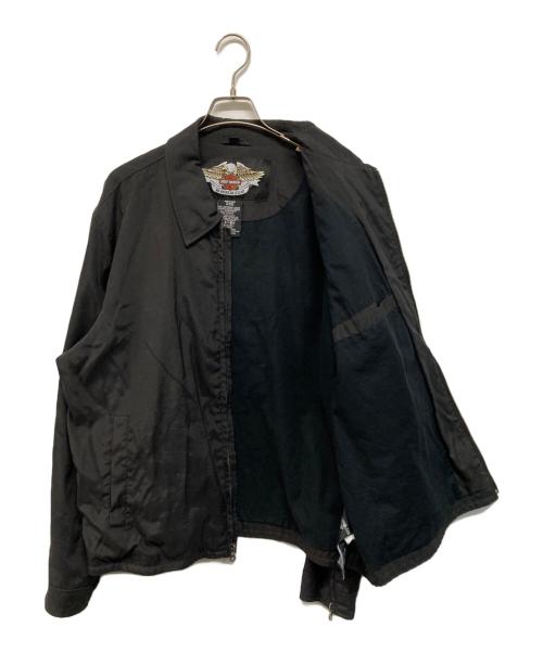 HARLEY-DAVIDSON（ハーレーダビッドソン）HARLEY-DAVIDSON (ハーレーダビッドソン) 刺繍スイングトップ ブラック サイズ:XLの古着・服飾アイテム