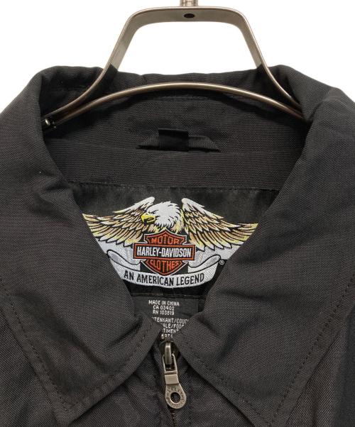 HARLEY-DAVIDSON（ハーレーダビッドソン）HARLEY-DAVIDSON (ハーレーダビッドソン) 刺繍スイングトップ ブラック サイズ:XLの古着・服飾アイテム