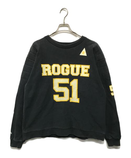 A BATHING APE（ア ベイシング エイプ）A BATHING APE (ア ベイシング エイプ) フットボールスウェット ROGUE 51(ローグ・フィフティワン) ブラック×イエロー サイズ:Lの古着・服飾アイテム