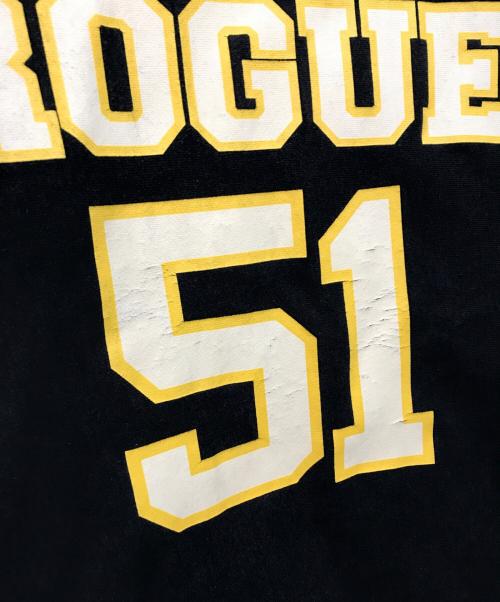 A BATHING APE（ア ベイシング エイプ）A BATHING APE (ア ベイシング エイプ) フットボールスウェット ROGUE 51(ローグ・フィフティワン) ブラック×イエロー サイズ:Lの古着・服飾アイテム