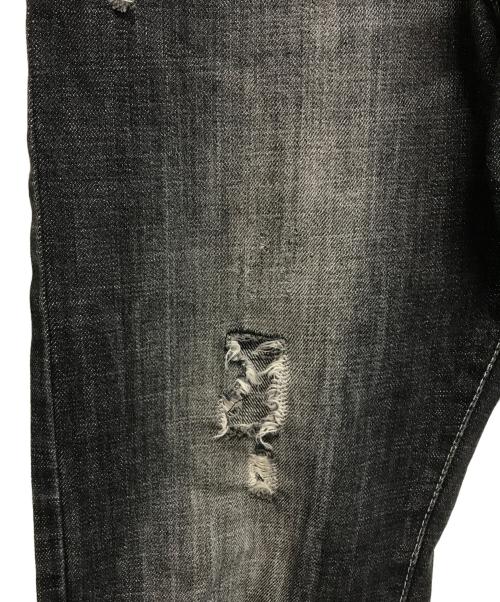 stussy（ステューシー）stussy (ステューシー) 00’Ｓ サークルロゴダメージデニムパンツ グレー サイズ:30の古着・服飾アイテム