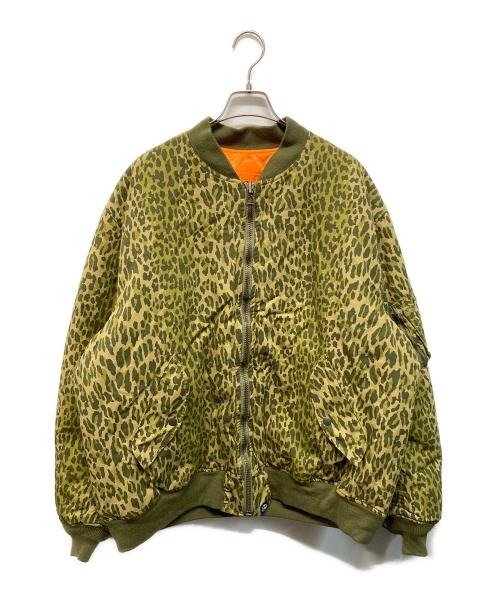 MASSES（マシス）MASSES (マシス) LEOPARD MA-1（レオパード・エムエーワン） オリーブ サイズ:XLの古着・服飾アイテム