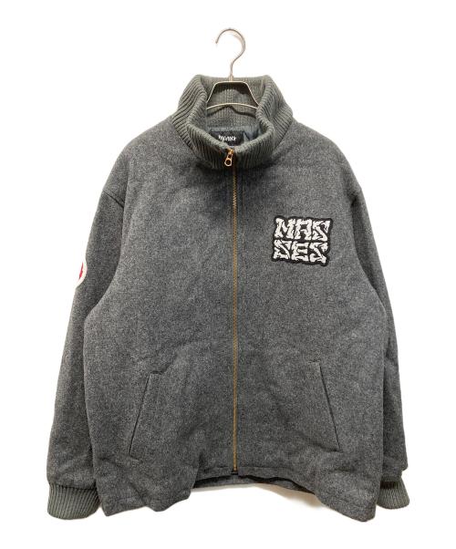 MASSES（マシス）MASSES (マシス) MELTON ZIP JKT（メルトン・ジップ・ジャケット） グレー サイズ:XLの古着・服飾アイテム