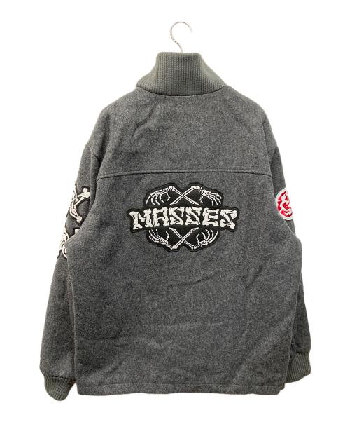 MASSES（マシス）MASSES (マシス) MELTON ZIP JKT（メルトン・ジップ・ジャケット） グレー サイズ:XLの古着・服飾アイテム
