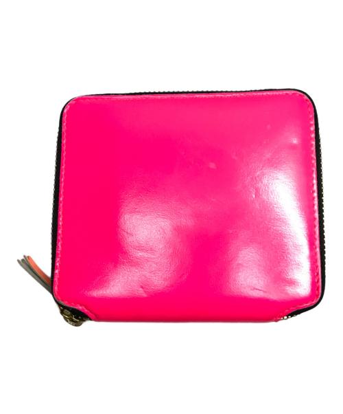 COMME des GARCONS（コムデギャルソン）COMME des GARCONS (コムデギャルソン) SUPER FLUO-PINK ジップウォレット ショッキングピンクの古着・服飾アイテム