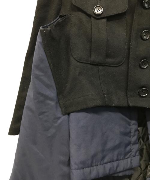 COMME des GARCONS COMME des GARCONS（コムデギャルソン コムデギャルソン）COMME des GARCONS COMME des GARCONS (コムデギャルソン コムデギャルソン) レイヤードドッキングコート ブラック サイズ:Sの古着・服飾アイテム