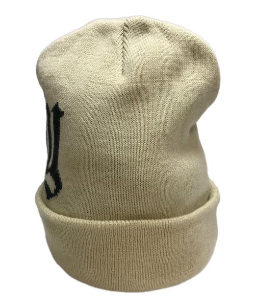 stussy（ステューシー）stussy (ステューシー) CUFF BEANIE OLD ENGLISH Stone(カフ ビーニー オールド イングリッシュ ストーン)ビーニー アイボリーの古着・服飾アイテム