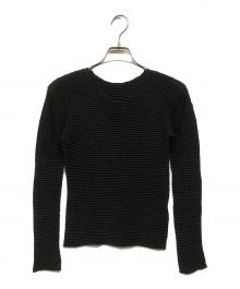 ISSEY MIYAKE（イッセイミヤケ）の古着「プリーツカットソー」｜ブラック