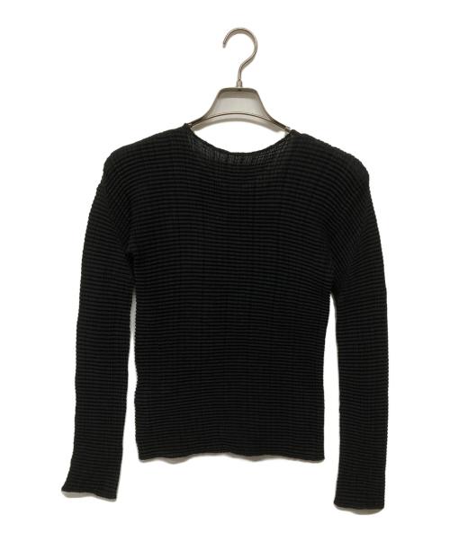 ISSEY MIYAKE（イッセイミヤケ）ISSEY MIYAKE (イッセイミヤケ) プリーツカットソー ブラック サイズ:SIZE Mの古着・服飾アイテム