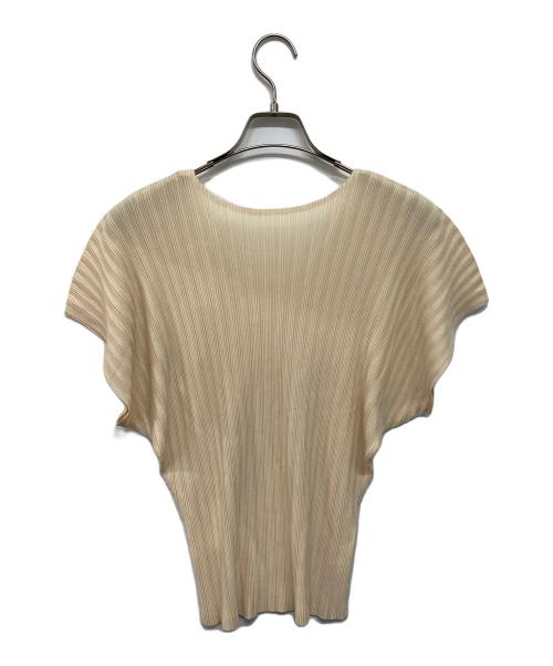 PLEATS PLEASE（プリーツプリーズ）PLEATS PLEASE (プリーツプリーズ) MIST AUGUST プリーツカットソー ベージュ サイズ:SIZE 3の古着・服飾アイテム