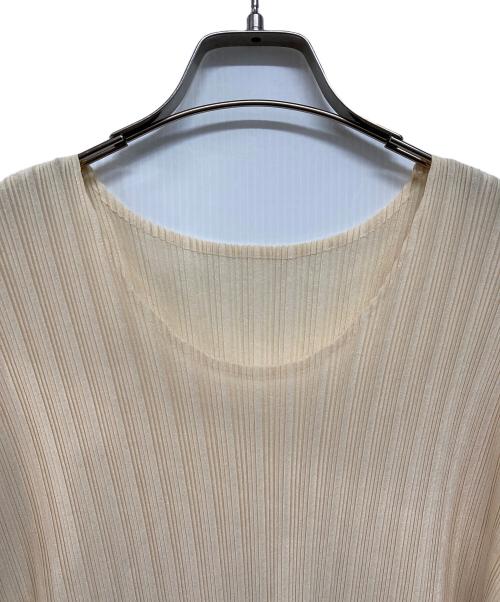 PLEATS PLEASE（プリーツプリーズ）PLEATS PLEASE (プリーツプリーズ) MIST AUGUST プリーツカットソー ベージュ サイズ:SIZE 3の古着・服飾アイテム