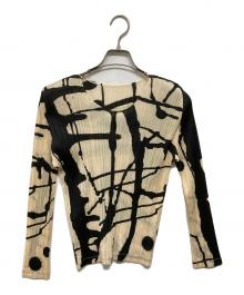 PLEATS PLEASE（プリーツプリーズ）の古着「RAINプリーツカットソー」｜ベージュ