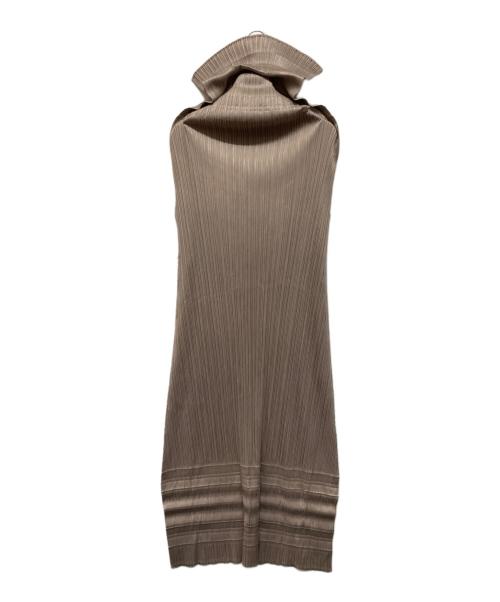 PLEATS PLEASE（プリーツプリーズ）PLEATS PLEASE (プリーツプリーズ) ハイネックプリーツノースリーブワンピース ピンク サイズ:SIZE 3 未使用品の古着・服飾アイテム