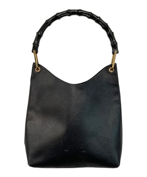 GUCCI（グッチ）GUCCI (グッチ) バンブー ワンショルダーバッグ ブラックの古着・服飾アイテム