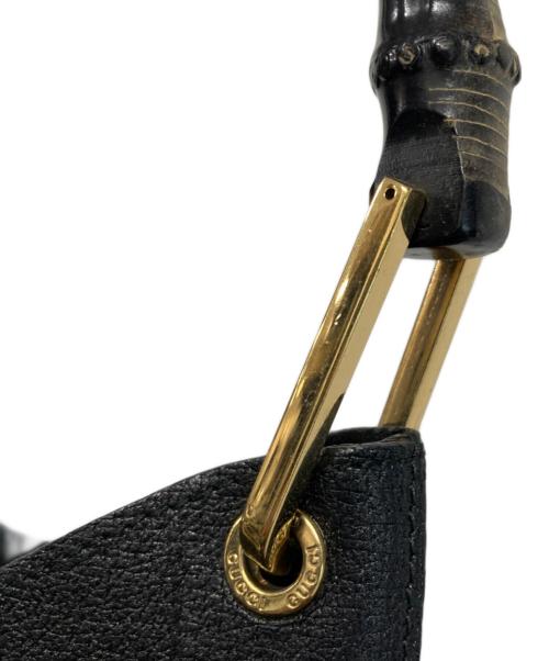 GUCCI（グッチ）GUCCI (グッチ) バンブー ワンショルダーバッグ ブラックの古着・服飾アイテム