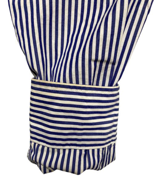 PLAY COMME des GARCONS（プレイコムデギャルソン）PLAY COMME des GARCONS (プレイコムデギャルソン) ストライプフロントパッチシャツ ブルー サイズ:Mの古着・服飾アイテム