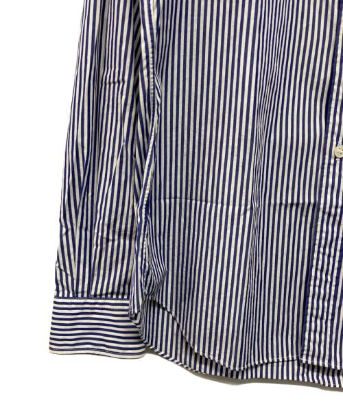 PLAY COMME des GARCONS（プレイコムデギャルソン）PLAY COMME des GARCONS (プレイコムデギャルソン) ストライプフロントパッチシャツ ブルー サイズ:Mの古着・服飾アイテム