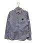 PLAY COMME des GARCONS（プレイコムデギャルソン）の古着「ストライプフロントパッチシャツ」｜ブルー