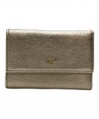 ANYA HINDMARCHアニヤ・ハインドマーチ）の古着「ミニトライフォールドウォレット」｜シルバー