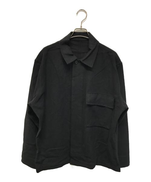 MARGARET HOWELL（マーガレットハウエル）MARGARET HOWELL (マーガレットハウエル) WOOL CASHMERE FLANNEL(ウール カシミヤ フランネル) ジャケット 日本製 ブラック サイズ:Lの古着・服飾アイテム