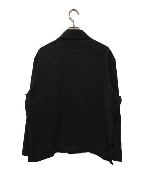 MARGARET HOWELL（マーガレットハウエル）MARGARET HOWELL (マーガレットハウエル) WOOL CASHMERE FLANNEL(ウール カシミヤ フランネル) ジャケット 日本製 ブラック サイズ:Lの古着・服飾アイテム