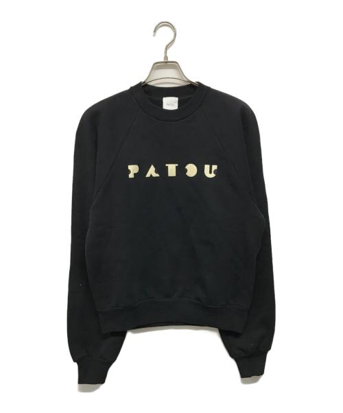 patou（パトゥ）patou (パトゥ) オーガニックコットン エンブロイダリー アール デコ パトゥー スウェットシャツ ブラック サイズ:Sの古着・服飾アイテム