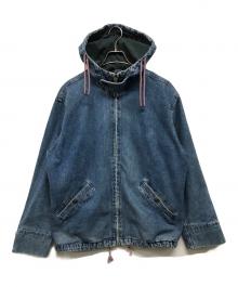 ST JOHN'S BAY（セントジョンズベイ）の古着「チンストラップ付き デニムパーカー」｜インディゴ