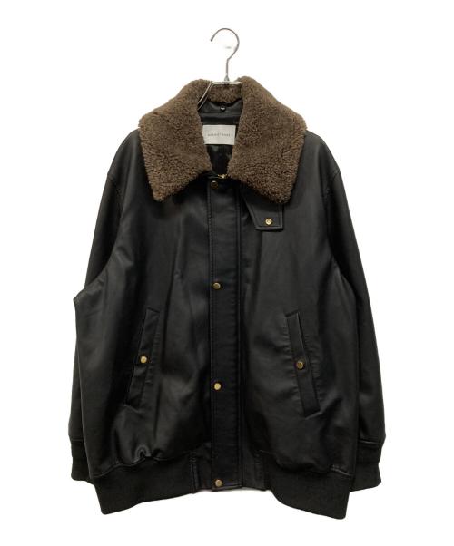 Adam et Rope（アダム エ ロペ）Adam et Rope (アダム エ ロペ) シンセティックレザーフライトジャケット ブラック サイズ:Freeの古着・服飾アイテム