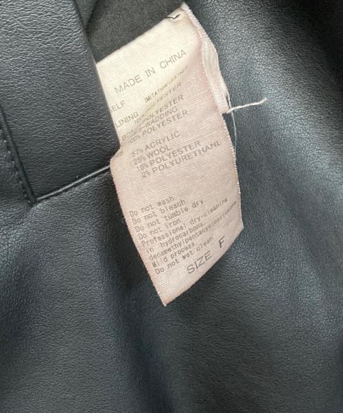 Adam et Rope（アダム エ ロペ）Adam et Rope (アダム エ ロペ) シンセティックレザーフライトジャケット ブラック サイズ:Freeの古着・服飾アイテム