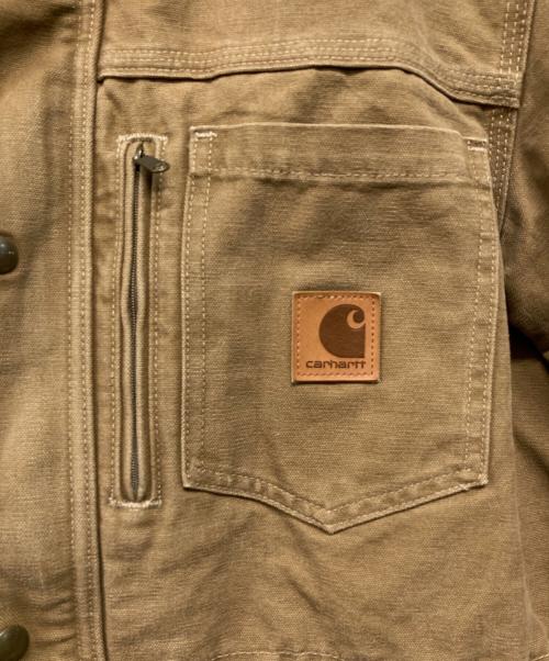 CarHartt（カーハート）CarHartt (カーハート) 企業刺繍入りキャニオンコート ベージュ サイズ:Mの古着・服飾アイテム