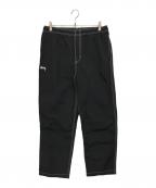 stussyステューシー）の古着「NYLON FOLSOM BEACH PANT(ナイロン・フォルサム・ビーチ・パンツ)」｜ブラック