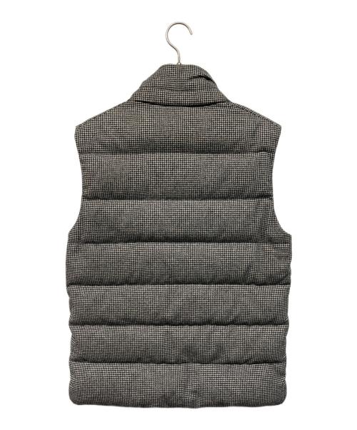 MONCLER（モンクレール）MONCLER (モンクレール) HERNIAIRE GILET（ヘルニエール・ジレ） 千鳥格子柄 ダウンベスト ホワイト×ブラック サイズ:1の古着・服飾アイテム