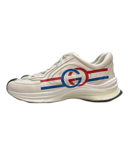 GUCCI（グッチ）GUCCI (グッチ) インターロッキングG Run レザースニーカー ホワイト サイズ:SIZE 6の古着・服飾アイテム