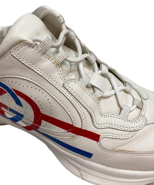 GUCCI（グッチ）GUCCI (グッチ) インターロッキングG Run レザースニーカー ホワイト サイズ:SIZE 6の古着・服飾アイテム