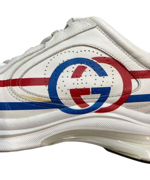 GUCCI（グッチ）GUCCI (グッチ) インターロッキングG Run レザースニーカー ホワイト サイズ:SIZE 6の古着・服飾アイテム