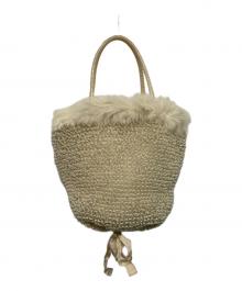 ANTEPRIMA（アンテプリマ）の古着「ファー付きワイヤーバッグ」｜アイボリー