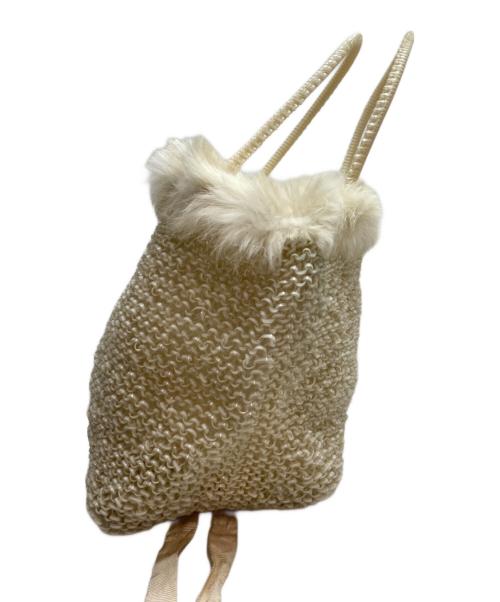 ANTEPRIMA（アンテプリマ）ANTEPRIMA (アンテプリマ) ファー付きワイヤーバッグ アイボリーの古着・服飾アイテム
