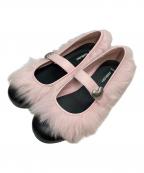 UGG×AMBUSHアグ×アンブッシュ）の古着「Mary Jane ファーフラットシューズ」｜ピンク